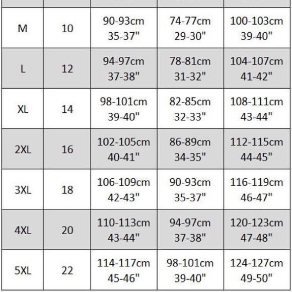 Women/Junior Sizing Chart (Approx.) - Picture 4 of 4